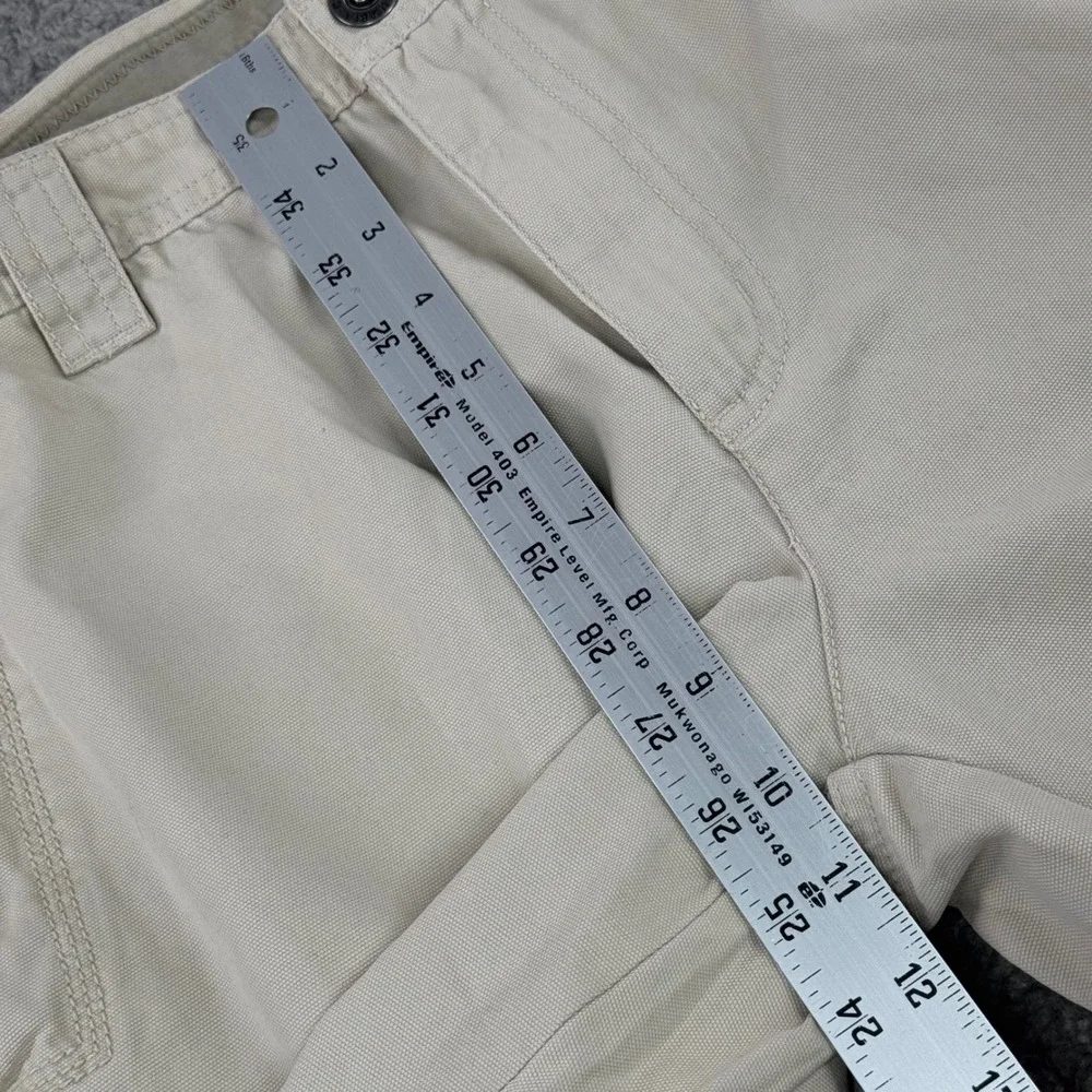 Columbia Mens 36x34 Roc Pants‎ Tan Khaki Cotton Canvas Straight Leg AM8564 FLAW